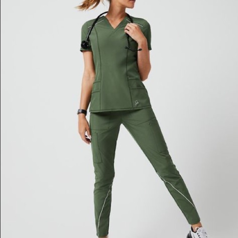 Jaanuu Olive Green Scrubs
